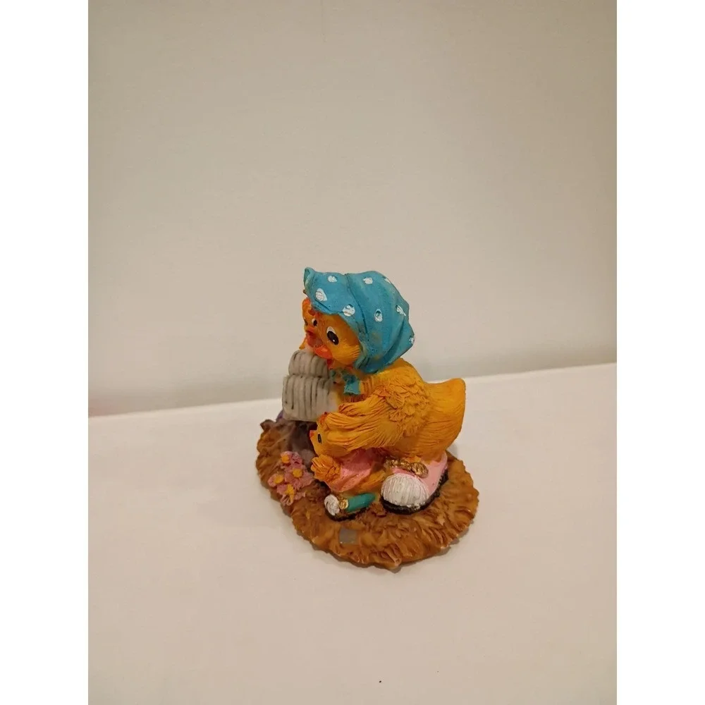 Collectable Mother Chicken Reading to Chicks Figurine